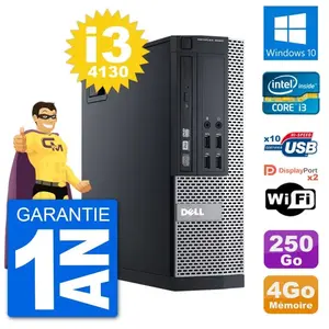 PC Dell 9020 SFF Intel Core i3-4130 RAM 4Go Disque Dur 250Go Windows 1... pas cher