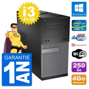 PC Tour Dell OptiPlex 3020 Intel i3-4130 RAM 4Go Disque 250Go Windows ... pas cher