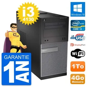 PC Tour Dell OptiPlex 3020 Intel Core i3-4130 RAM 4Go Disque 1To Windo... pas cher