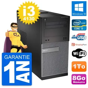 PC Tour Dell OptiPlex 3020 Intel Core i3-4130 RAM 8Go Disque 1To Windo... pas cher