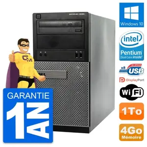 PC Tour Dell OptiPlex 3020 Intel G3220 RAM 4Go Disque Dur 1To Windows ... pas cher