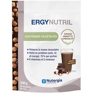 Nutergia Ergynutril Vegan Noisette-Chocolat Protéines Végétales 300g pas cher
