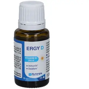 Nutergia Ergy D Vitamine D3 200 UI 15ml pas cher