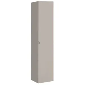 MEUBLORAMA Colonne salle de bain VANTA taupe   meuble suspendu 160 cm avec porte et tiroirs pas cher