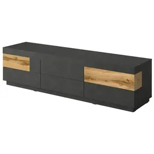 MEUBLORAMA Meuble TV 200 cm KILES avec 6 grands tiroirs - Dimensions 2... pas cher