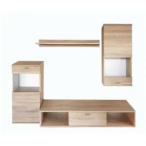 Meublorama Meuble TV mural suspendu LEA couleur chêne sonoma - Price Factory - Co... pas cher