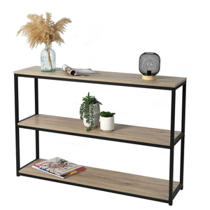 MEUBLORAMA Bibliothèque 3 niveaux collection RANONG Style industriel, coloris chêne et noir pas cher