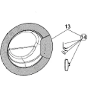 Hotpoint-Ariston Hublot complet d'origine Lave-linge (C00542929 488000542929 ARISTON HOTPOINT WHIRLPOOL)