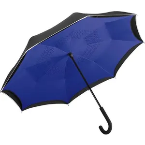 FARE Parapluie standard FP7715 - noir et bleu euro pas cher