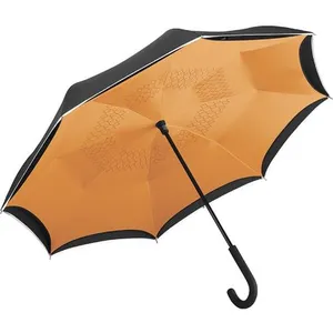 FARE Parapluie standard FP7715 - noir et orange pas cher