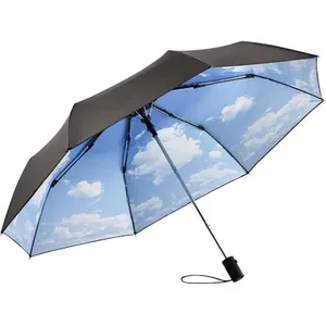Parapluie - FARE - FP5593 - Noir imprimé nuage - Ouverture automatique - Windproof pas cher