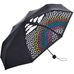 Parapluie de poche magic - FARE - FP5042C - Noir - Polyester pongé - M... pas cher