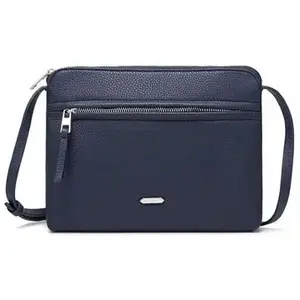 Pochette Plate - David Jones - Sac Bandoulière Femme - Similicuir PU - Bleu - Réglable pas cher
