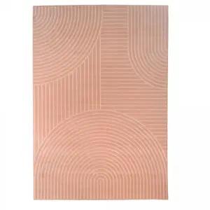 Tapis salon 160x225 ARCROL Rose OEKO-TEX® pas cher