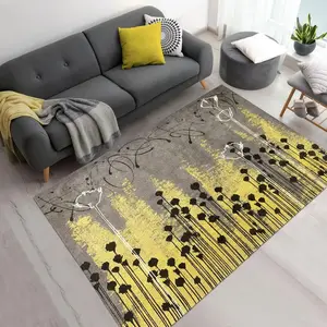 UNAMOURDETAPIS Tapis salon tissé à plat Jacquard diametre 200 joln gris , tapis en cotonVendu parcdiscount