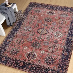 UNAMOURDETAPIS Tapis Orient tissé à plat Jacquard diametre 160 nomedi rouge , tapis en cotonVendu parcdiscount