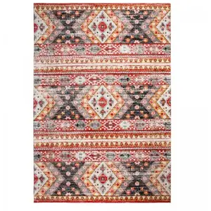 UNAMOURDETAPIS Tapis berbère motif saharien 120x170 rouge et jaune clark 5Vendu parcdiscount