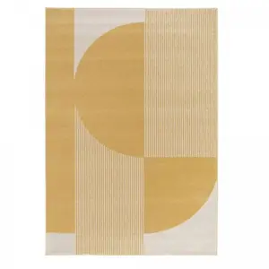 UNAMOURDETAPIS Tapis salon 160x230 cm Rectangulaire CONTUNI Jaune Salon adapté au chauffage par le solVendu parcdiscount