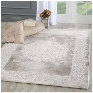UNAMOURDETAPIS Tapis oriental 80x300 beige rectangle motif ancestral balrodVendu parcdiscount