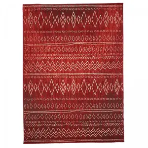 UNAMOURDETAPIS Tapis berbère motifs tribaux 140x200 rouge AF1 BERBIVendu parcdiscount