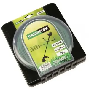 MATIJARDIN Fil débroussailleuse Greentek carré 2,4 mm x 78 m sous blister pas cher