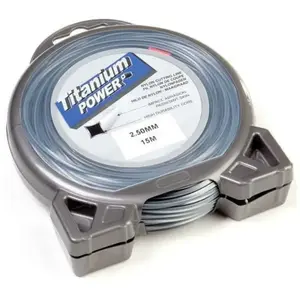 Fil débroussailleuse - MATIJARDIN - Titanium 2,5 mm x 15 m - Carré - Bi-matière - Gris pas cher