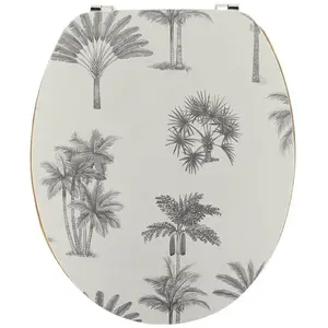 Tendance - abattant wc mdf 18 pouces couvercle design imprime assise imitation bambou attaches acier inoxydable - arizona dream pas cher