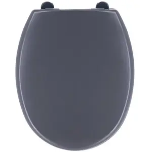 ABATTANT WC THERMODUR 18 POUCES + FREIN DE CHUTE ATTACHES PLASTIQUES - GRIS - Tendance - Gris pas cher