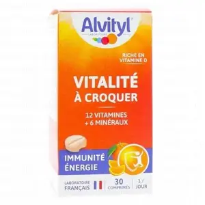 Alvityl Vitalité à croquer Adulte, goût orange - 30 comprimés pas cher
