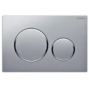 Geberit - Plaque de commande wc Sigma20 double touche, chromée mat laqué / chromée brillant. pas cher