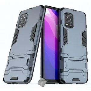 Housse etui coque rigide anti choc pour Xiaomi Mi 10 Lite 5G + verre trempe - BLEU FONCE - htdmobiles pas cher