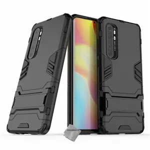 Htdmobiles Coque rigide anti choc pour Xiaomi Mi Note 10 Lite + film ecran - NOIR pas cher
