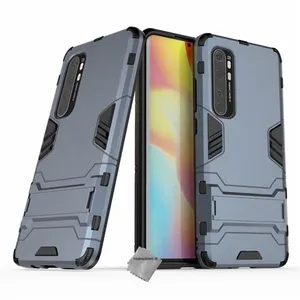 Housse etui coque rigide anti choc pour Xiaomi Mi Note 10 Lite + verre trempe - BLEU FONCE - htdmobiles pas cher
