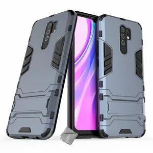 Housse etui coque rigide anti choc pour Xiaomi Redmi 9 + verre trempe - BLEU FONCE - htdmobiles pas cher