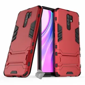 Housse etui coque rigide anti choc pour Xiaomi Redmi 9 + verre trempe - ROUGE - htdmobiles pas cher