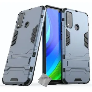 Housse etui coque rigide anti choc pour Huawei P Smart (2020) + verre trempe - BLEU FONCE - htdmobiles pas cher