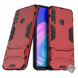 Housse etui coque rigide anti choc pour Huawei P40 Lite E / Y7p + verre trempe - ROUGE - htdmobiles pas cher