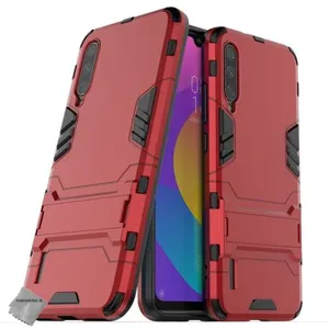 Htdmobiles Coque rigide anti choc pour Xiaomi Mi A3 + film ecran - ROUGE pas cher