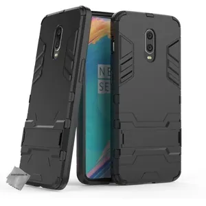 Housse etui coque rigide anti choc pour OnePlus 7 + verre trempe - NOIR - htdmobiles pas cher