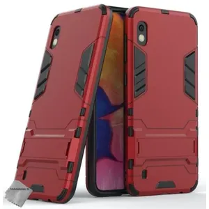Housse etui coque rigide anti choc pour Samsung Galaxy A10 + verre trempe - ROUGE - htdmobilesVendu parfnac-be