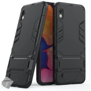 Htdmobiles Coque rigide anti choc pour Samsung Galaxy A10 + film ecran - NOIR pas cher