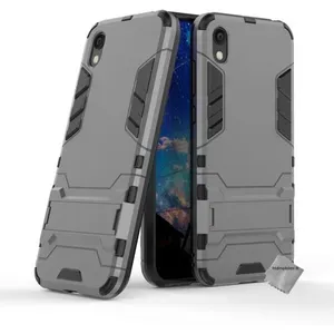 Htdmobiles Coque rigide anti choc pour Huawei Honor 8S + verre trempe - GRIS pas cher
