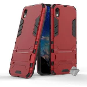 Htdmobiles Coque rigide anti choc pour Huawei Y5 (2019) + film ecran - ROUGE pas cher