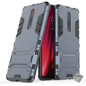 Housse etui coque rigide anti choc pour Xiaomi Mi 9T + film ecran - BLEU FONCE - htdmobiles pas cher