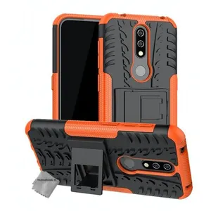 Housse etui coque rigide anti choc pour Nokia 4.2 + verre trempe - ORANGE - htdmobiles