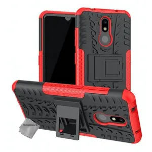 Housse etui coque rigide anti choc pour Nokia 3.2 + verre trempe - ROUGE - htdmobiles pas cher