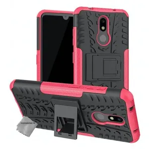 Housse etui coque rigide anti choc pour Nokia 3.2 + verre trempe - ROSE - htdmobiles pas cher