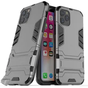 Htdmobiles Coque rigide anti choc pour Apple iPhone 11 Pro + film ecran - GRIS pas cher