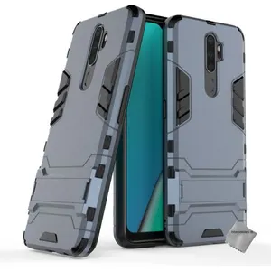 Housse etui coque rigide anti choc pour Oppo A9 (2020) + film ecran - BLEU FONCE - htdmobiles pas cher