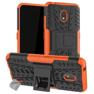 Housse etui coque rigide anti choc pour Nokia 2.2 + verre trempe - ORANGE - htdmobiles
